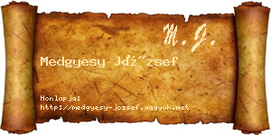 Medgyesy József névjegykártya