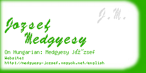 jozsef medgyesy business card